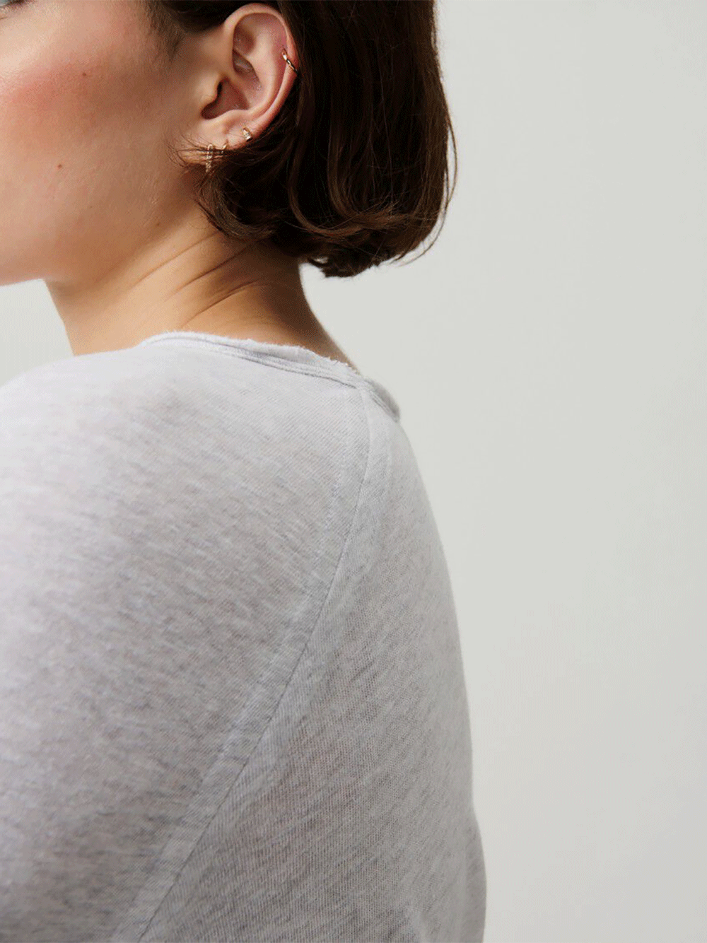 Sonoma Boat Neck Long Sleeve Top - ARCTIC MELANGE