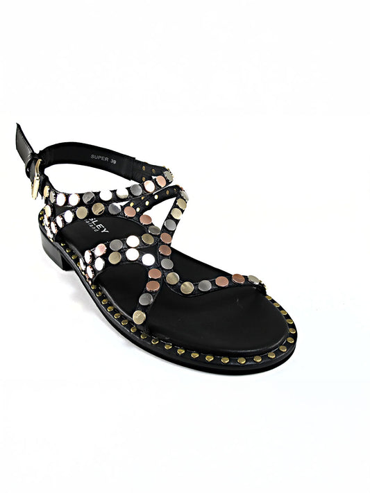 Super Black Stud Sandal