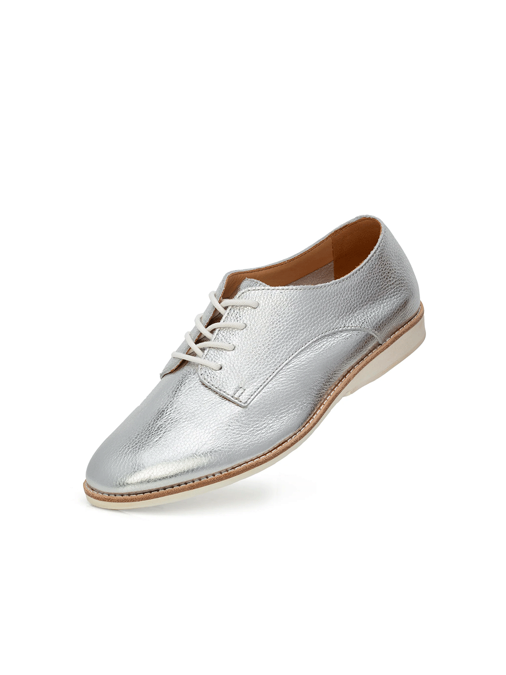 Derby Super Soft Leather Shoes - SILVER