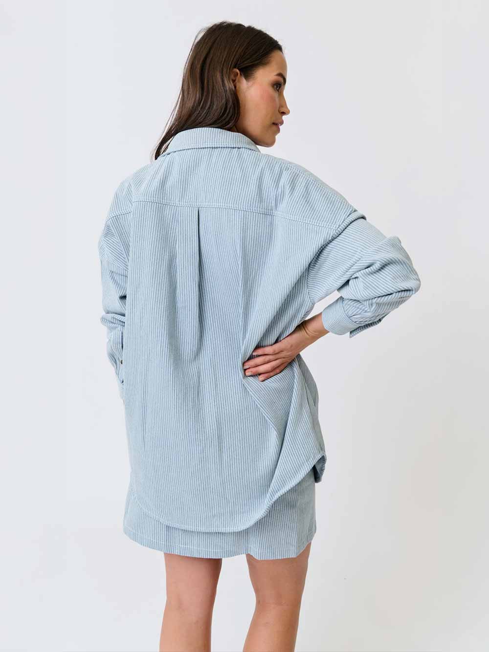 Tamika Shirt - STRIPE DENIM