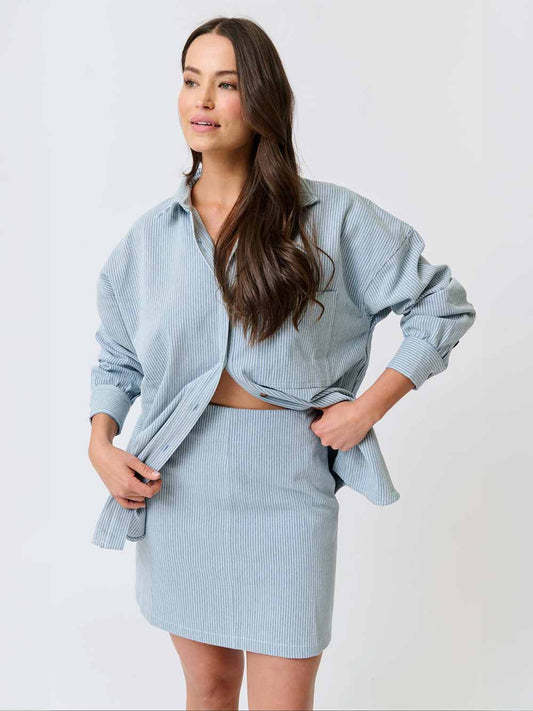 Tamika Shirt - STRIPE DENIM