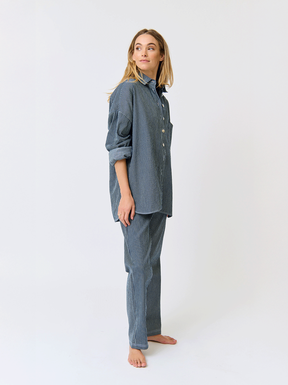 Tamika Shirt - STRIPE DENIM