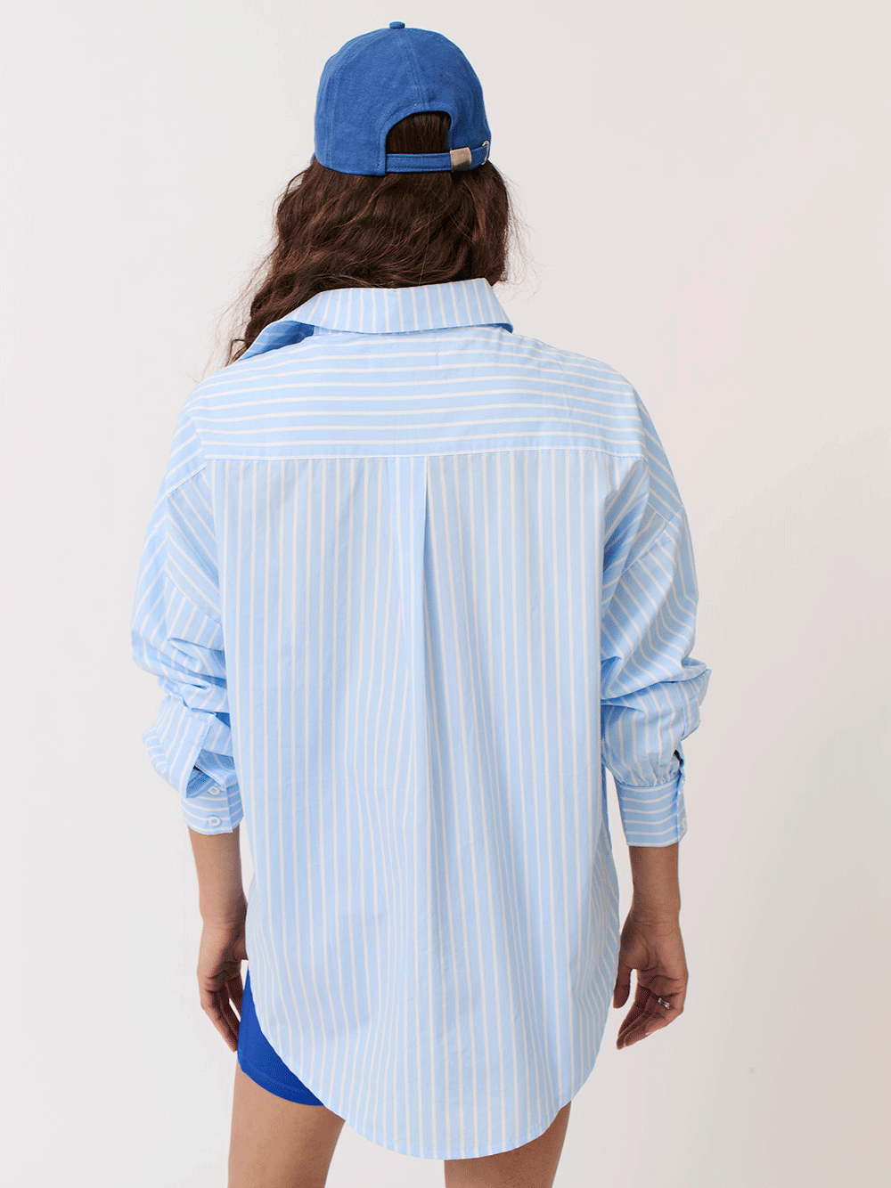 Tammy Stripe Shirt - AQUA STRIPE