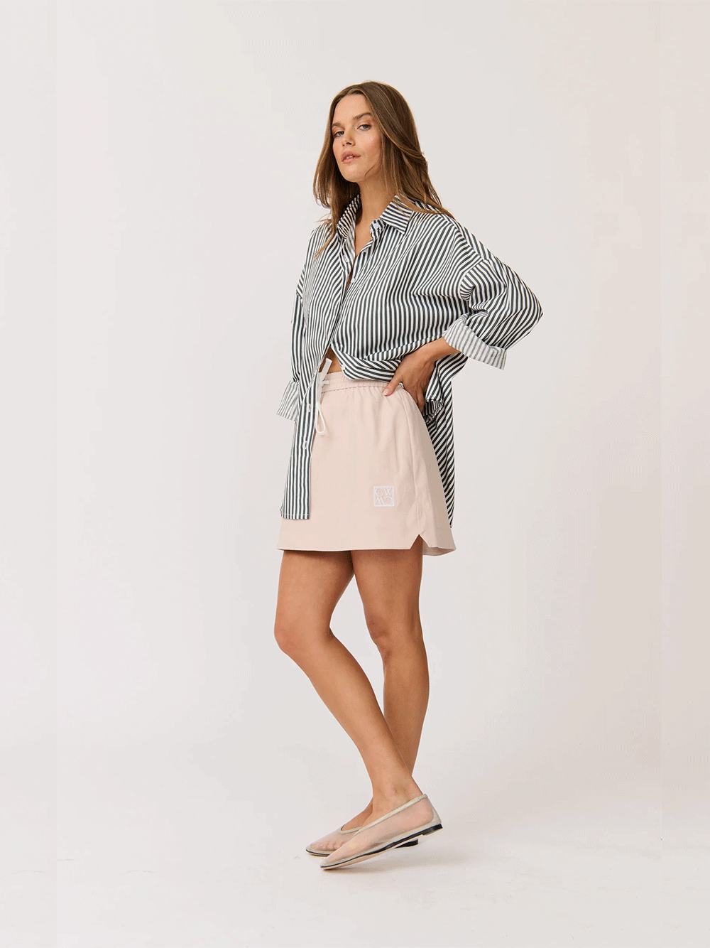 Tammy Stripe Shirt - SLATE STRIPE