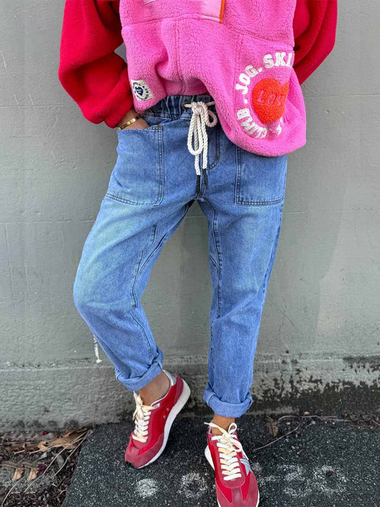 Stonewash Track Jean