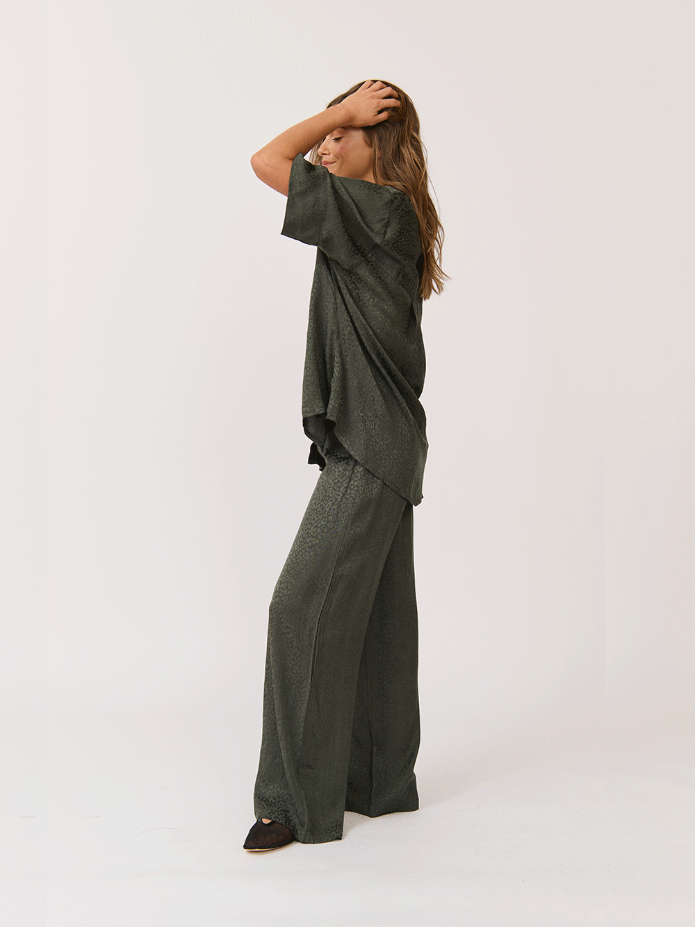 Tully Shirt - BLACK LEOPARD