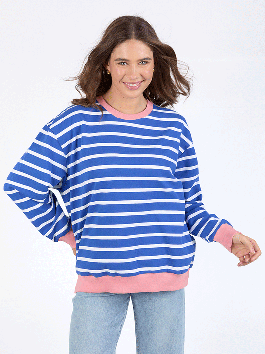Tully Stripe Fleece Crew