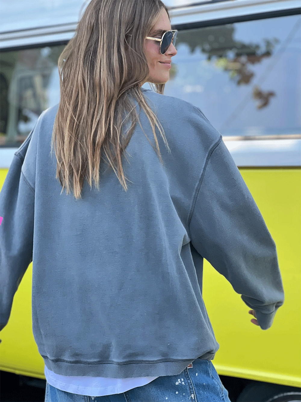 Vintage Heart Sweat - Charcoal