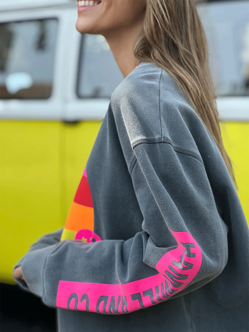 Vintage Heart Sweat - Charcoal