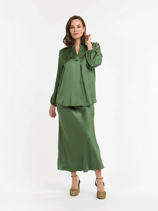 Viscose Skirt - GREEN