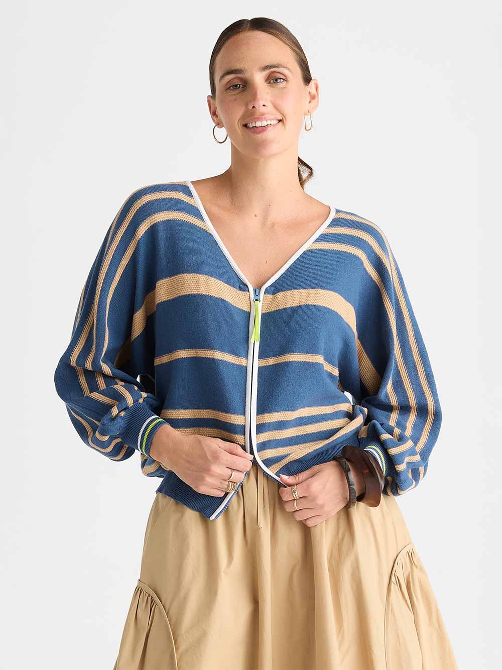 Statement Zip Cardigan - SEA
