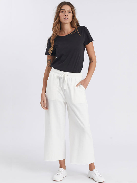 French Terry Track Pant - WHITE