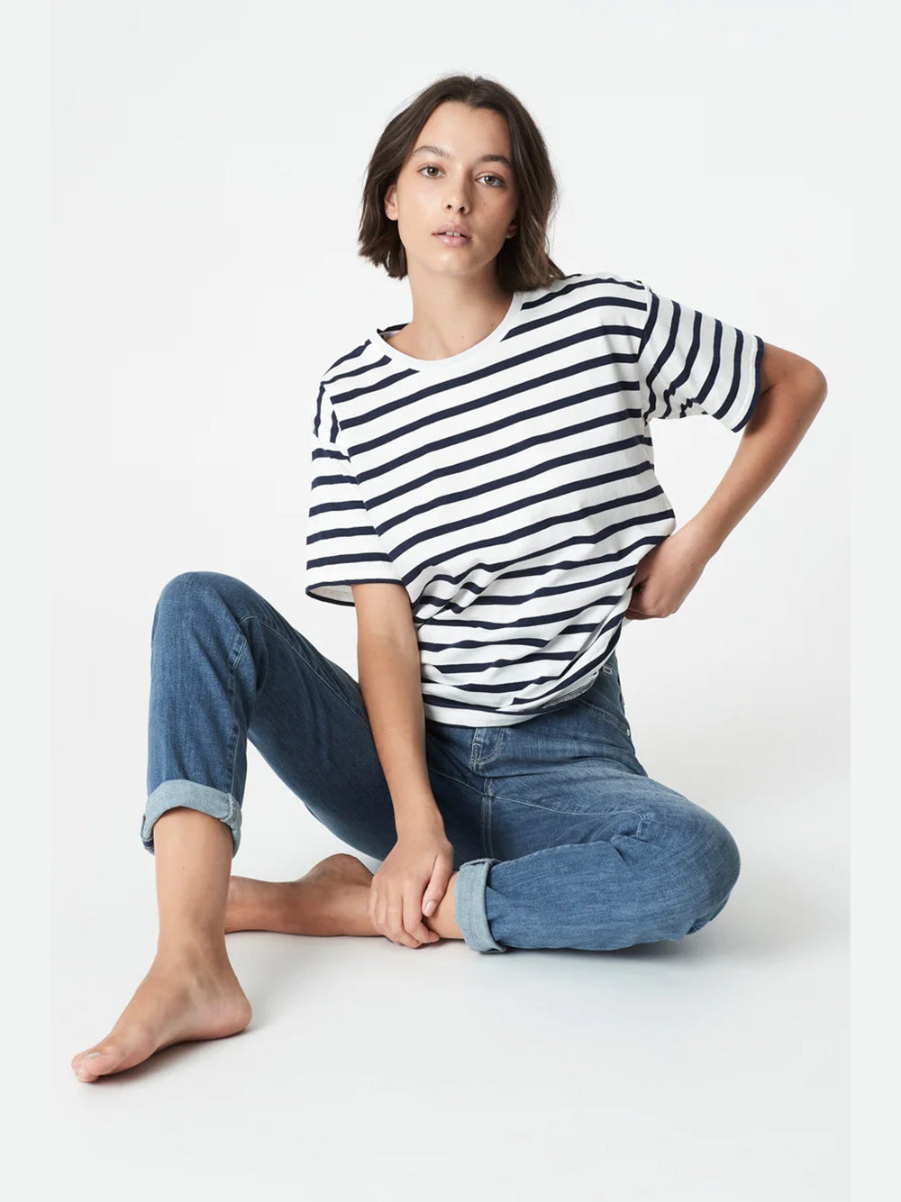 Kathleen Jeans - Light Brushed Feather Blue