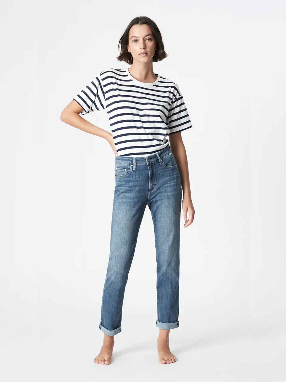 Kathleen Jeans - Light Brushed Feather Blue