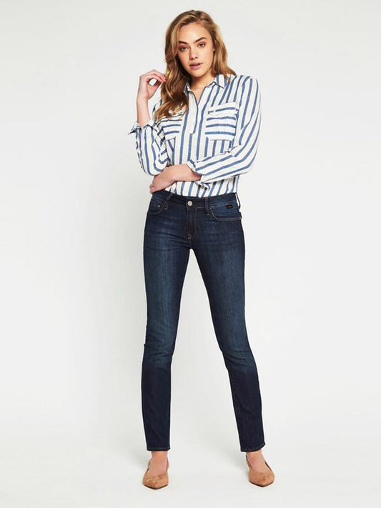 Sophie Mid Rise Slim Skinny Jean in Dark Gold Contour