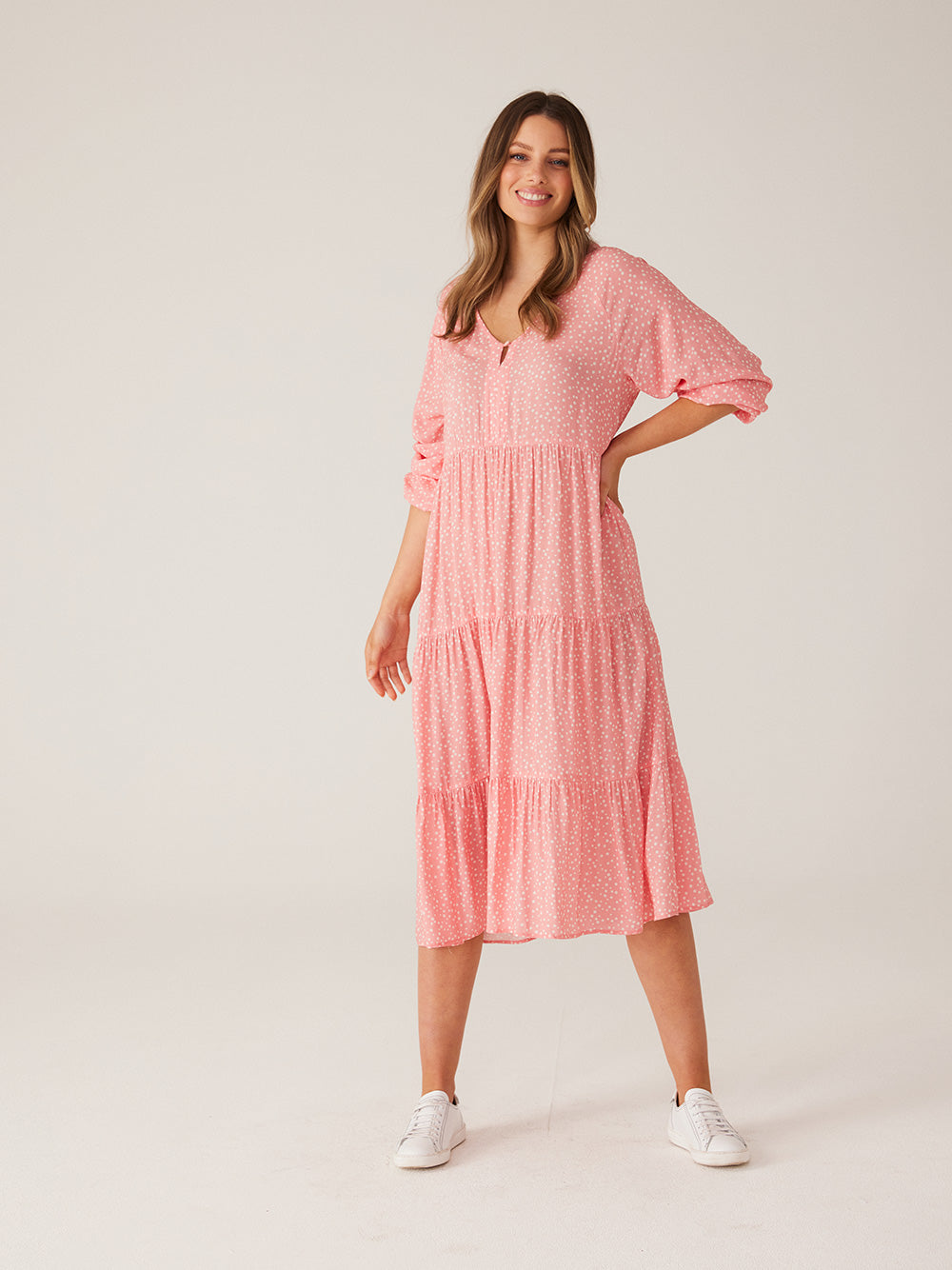 Cali Midi Dress - PEACH