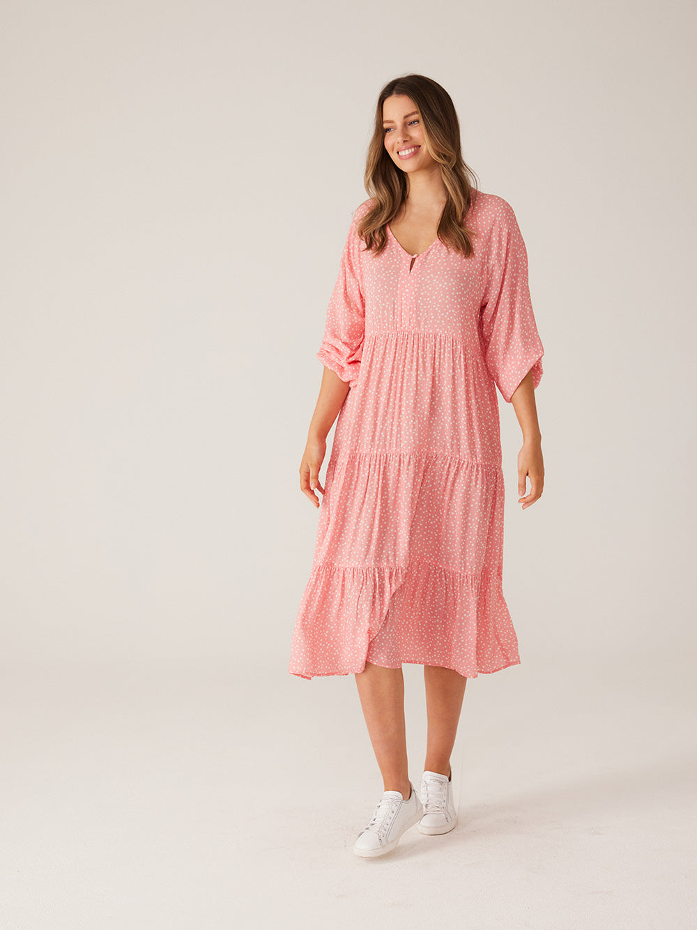 Cali Midi Dress - PEACH