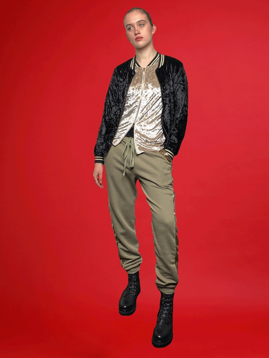 Glam Track Pants - KHAKI