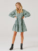 CARTEL & WILLOW Indiana Mini Dress - SAGE LEOPARD