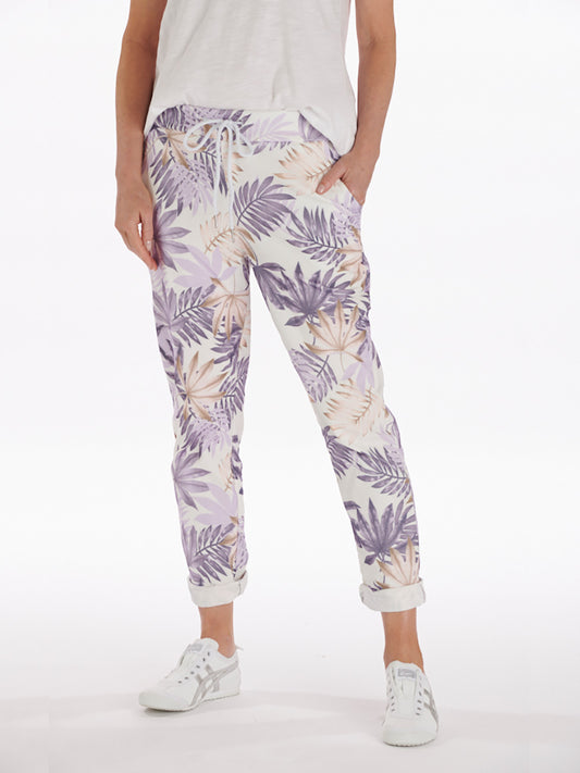 Palm Print Jogger - LILAC
