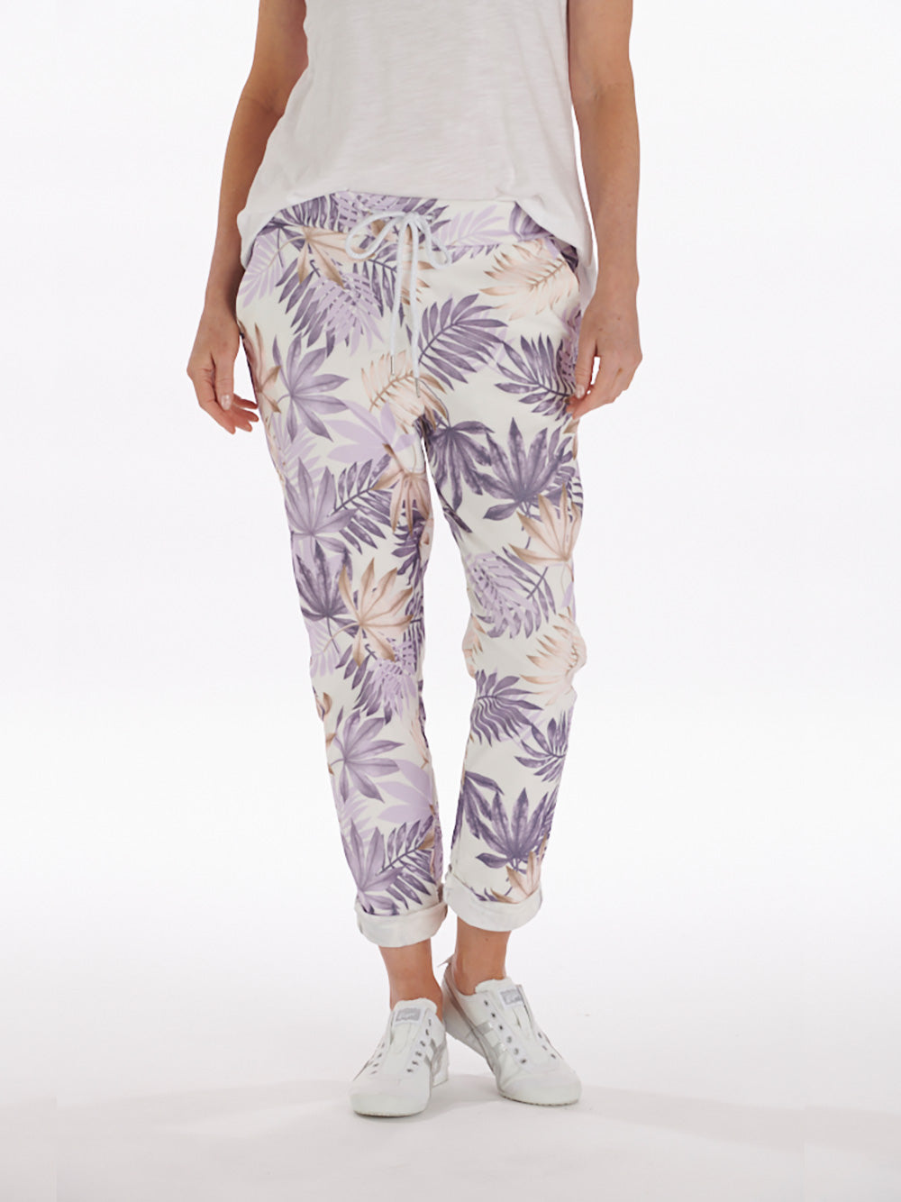 Palm Print Jogger - LILAC