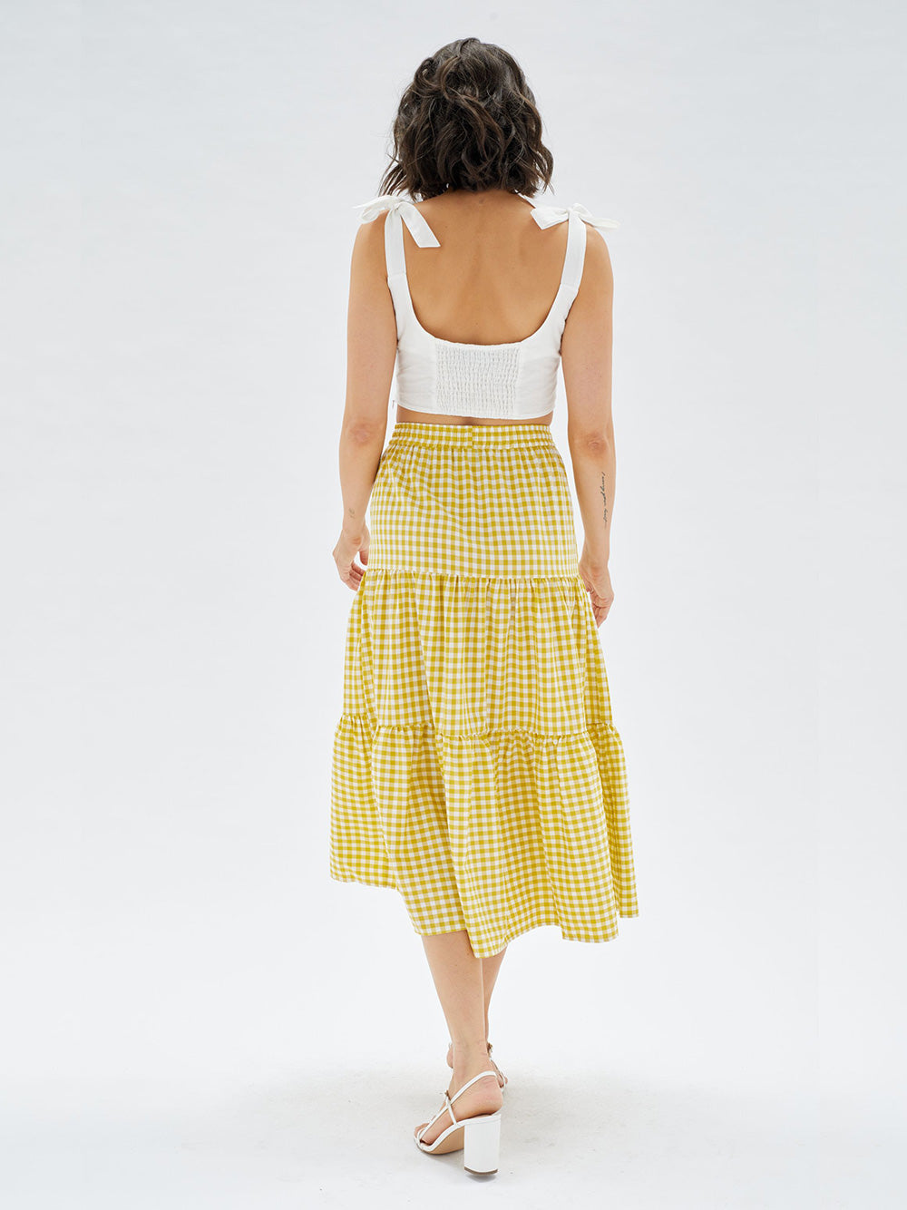 Temara Tiered Midi Skirt